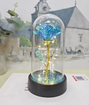 Eeuwige Roos met LED Licht - Magische Folie Bloem voor Valentijn, Kerst & Decoratie
