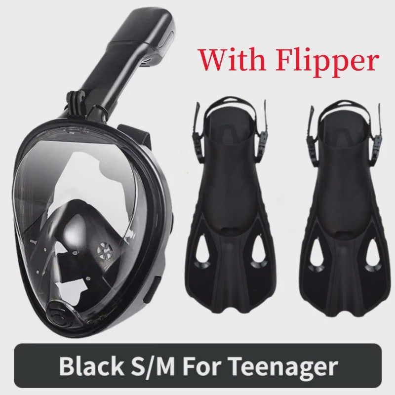 Full Face Duikmasker met Anti-Fog - Snorkelen & Duiken voor Volwassenen & Kinderen