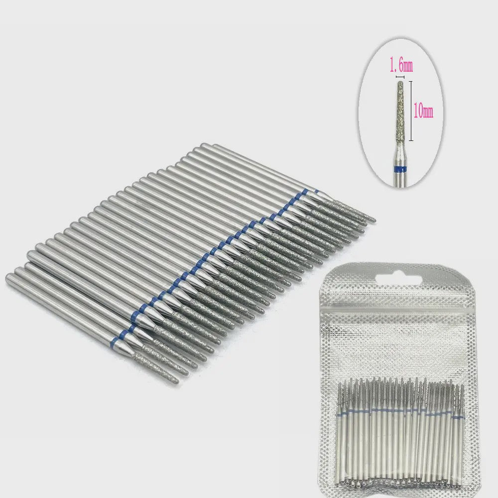 50 Stuks Diamant Freesjes Set - 2.35mm Schacht voor Nagel- en Tandheelkundig Gebruik