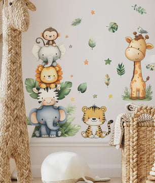 Schattige Bosdieren Muurstickers voor Kinderkamer, Babykamer & Peuterdecoratie - Vinyl Behang