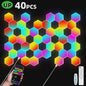 Modulaire Hexagon LED Wandlampen - RGB, Muziek Sync, App Bediening & USB