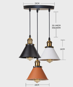 Retro Hanglamp Loft Stijl - Industriële Plafondlamp met E27 Fitting