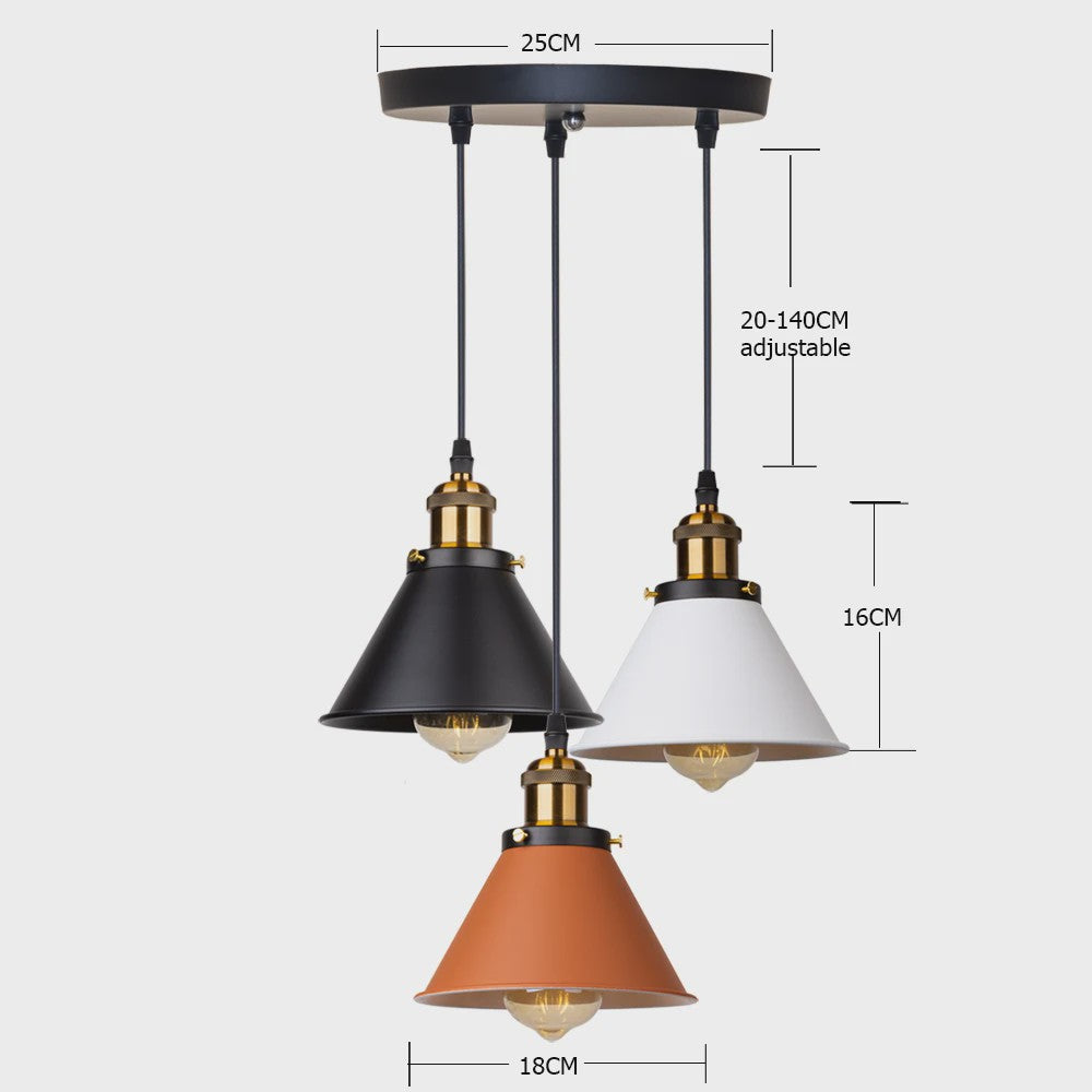 Retro Hanglamp Loft Stijl - Industriële Plafondlamp met E27 Fitting