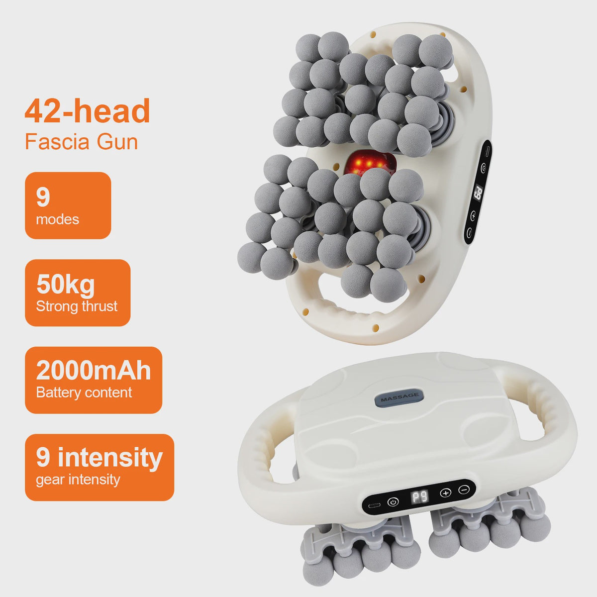 42-Kops Fascia Gun: Diepe Vibratiemassage voor Spierontspanning en Herstel