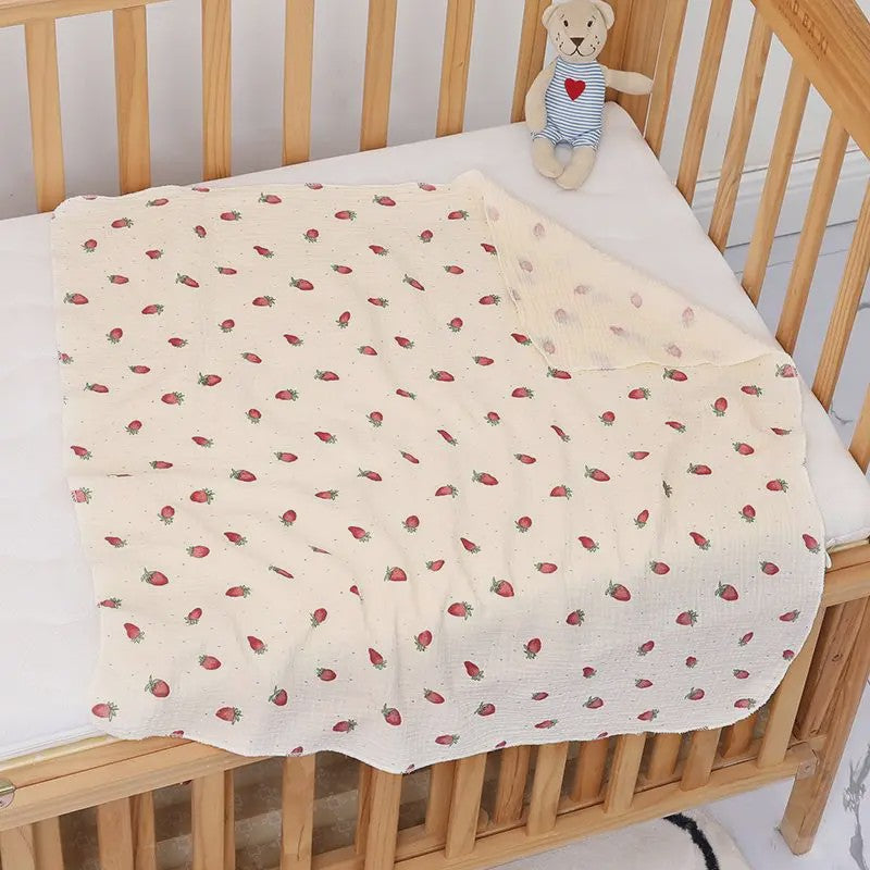 Zachte Muslin Swaddle Deken voor Baby's - Katoen, 80x80cm, met schattige prints