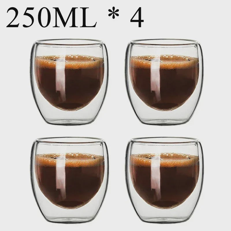 Dubbelwandige Glazen Mokken & Glazen (250-450ml) - Set van 2