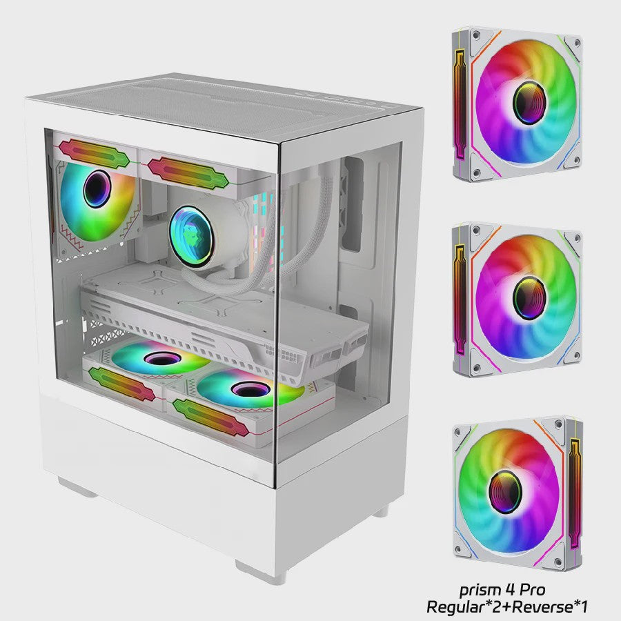WJCOOLMAN Xuanwu Mini/Pro PC Behuizing - M-ATX/ITX, 270° Panoramisch Uitzicht