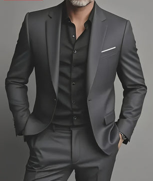 Elegante Heren Kostuum Set - Slim Fit Smoking voor Bruiloften & Formele Gelegenheden