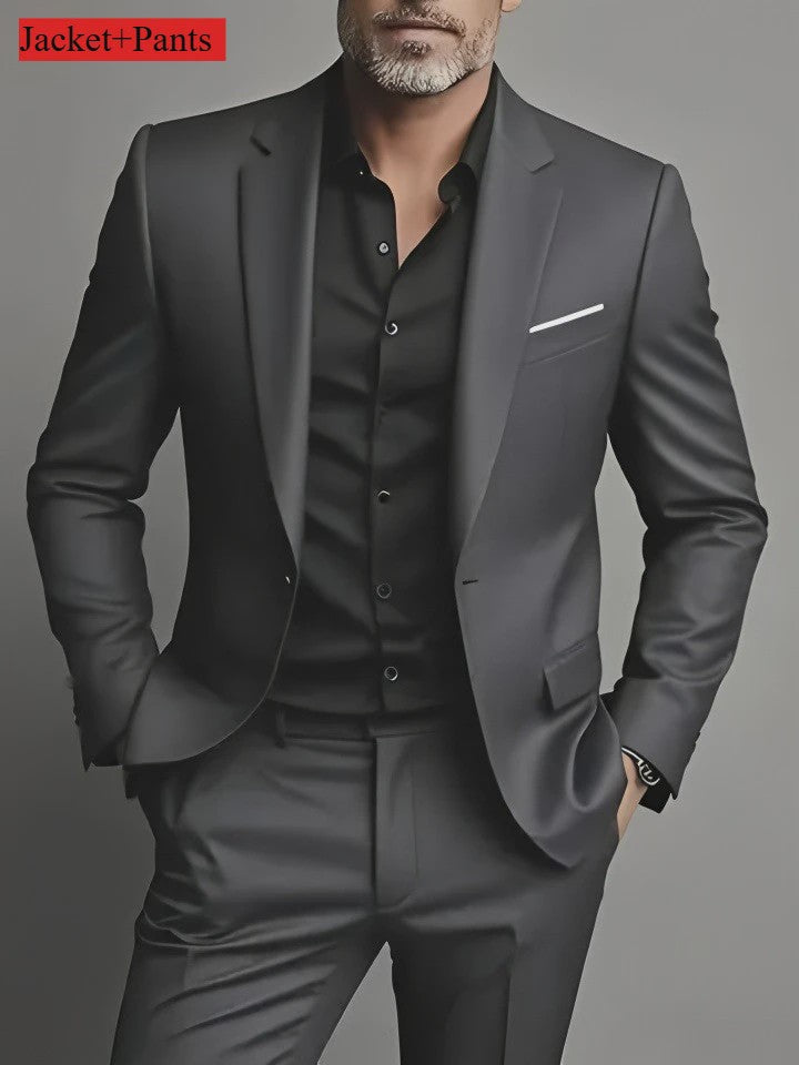 Elegante Heren Kostuum Set - Slim Fit Smoking voor Bruiloften & Formele Gelegenheden