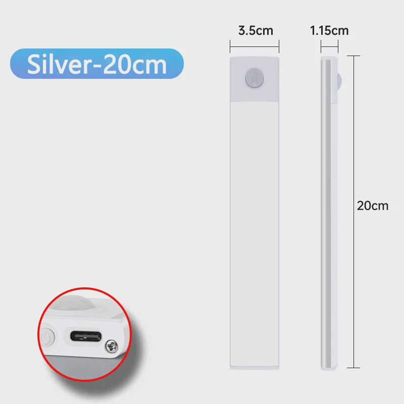 Draadloze LED Lamp met Bewegingssensor - USB Oplaadbaar voor Kast, Keuken & Slaapkamer