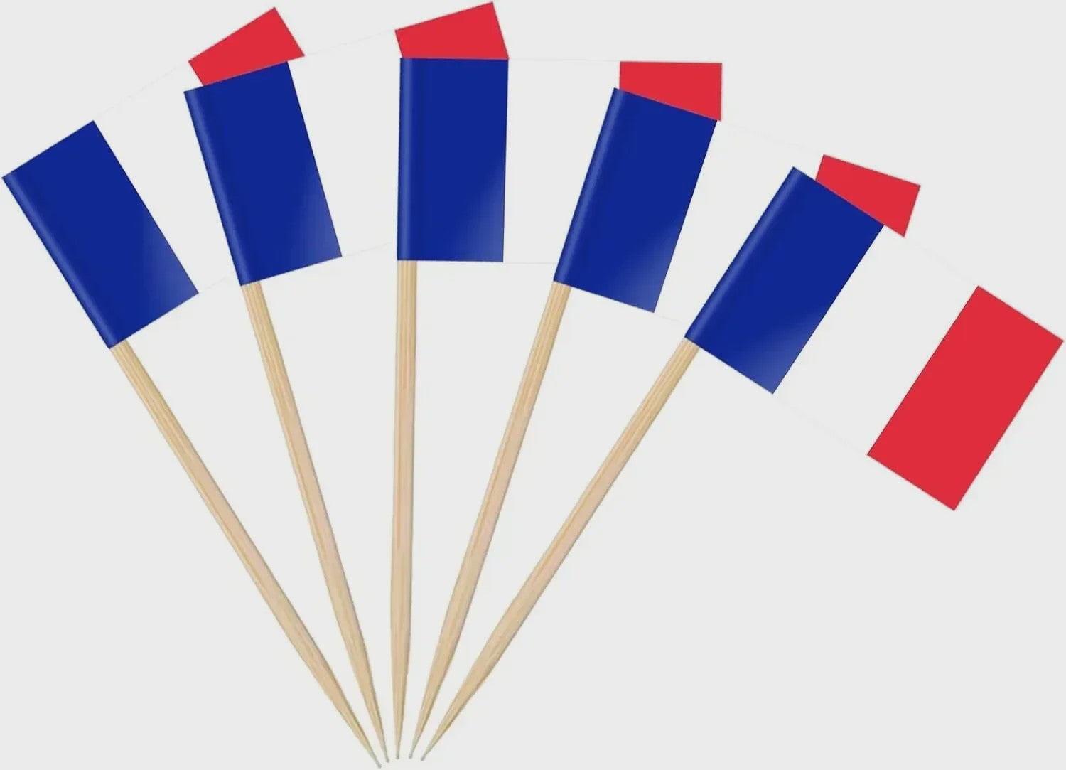 100x Mini India Vlaggetjes op Houten Prikkers - Ideaal voor Cupcakes, Cocktails & Feestdecoratie