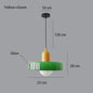 Nordic Bauhaus Hanglamp - Retro Glas & Kleurrijke Kap voor Woonkamer, Eetkamer, Bar