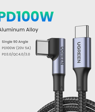 UGREEN 100W USB-C naar USB-C Kabel met E-Marker Chip - PD Fast Charging