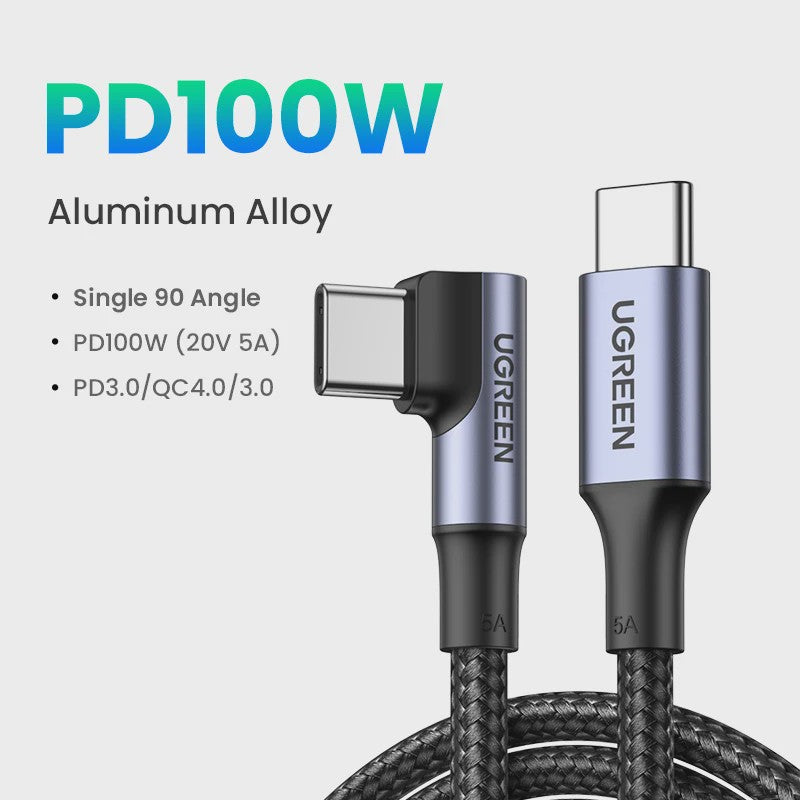 UGREEN 100W USB-C naar USB-C Kabel met E-Marker Chip - PD Fast Charging