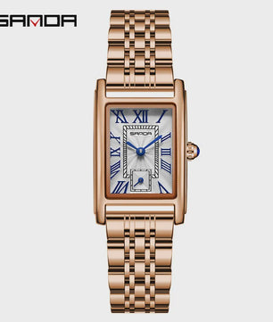SANDA 1116 Elegante Dameshorloge Rechthoekig - Waterdicht & Stijlvol