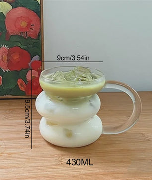 Creatieve Glazen Tumbler - Hittebestendig & Transparant voor Koffie, Sap, Cocktails