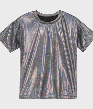 Glanzend Metallic Kinder T-shirt - Perfect voor Dans & Performance