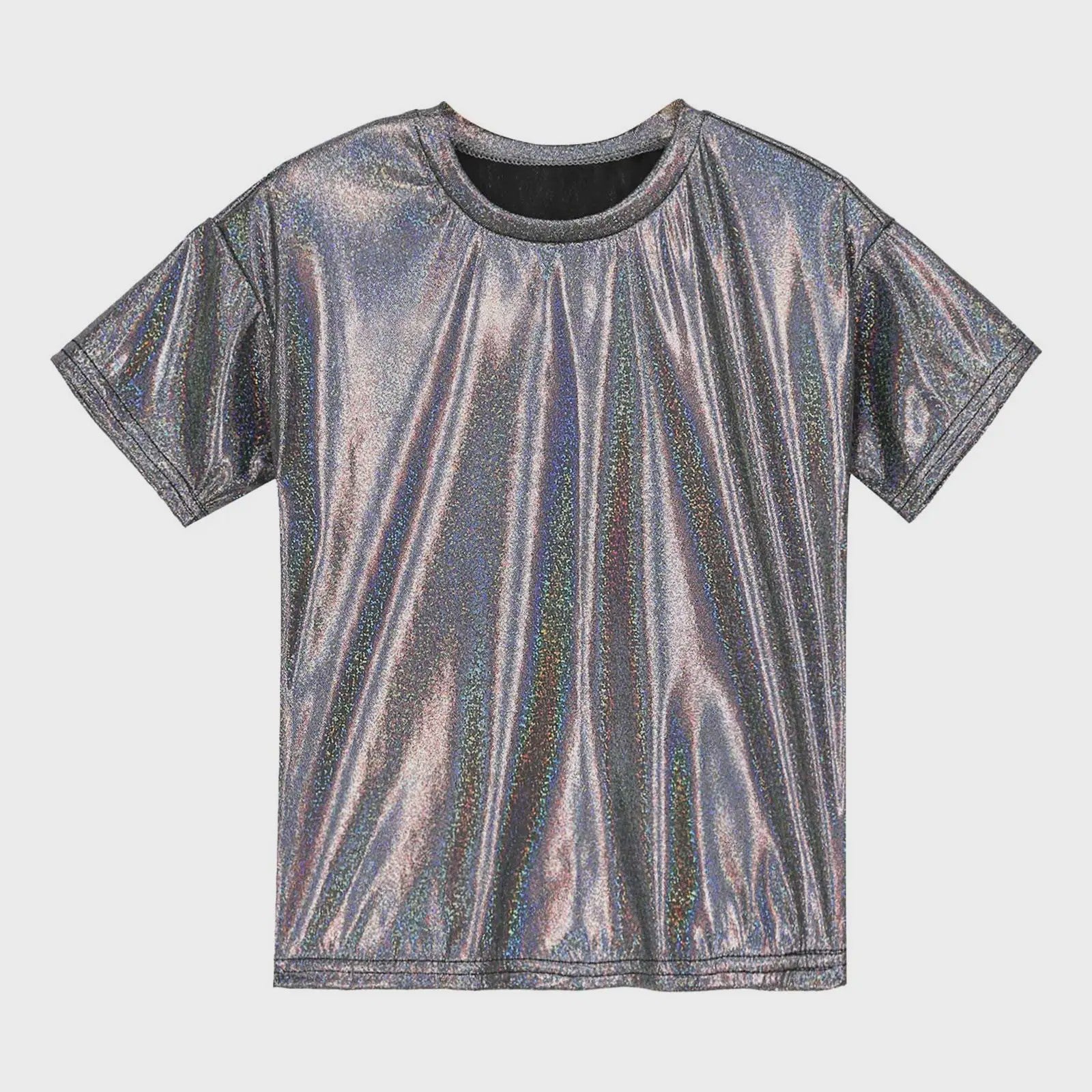 Glanzend Metallic Kinder T-shirt - Perfect voor Dans & Performance