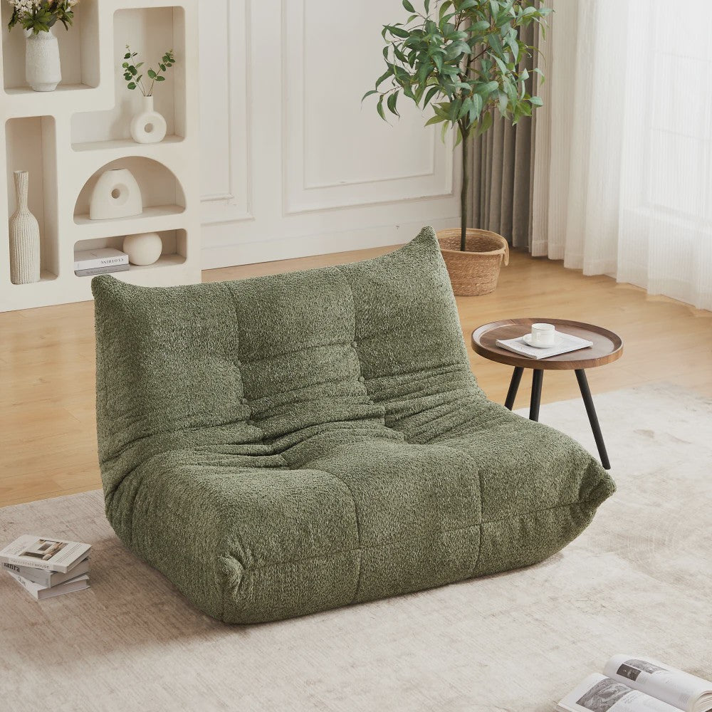 Moderne Chenille Togo Fauteuil - Comfortabele Lounge Stoel met Memory Foam