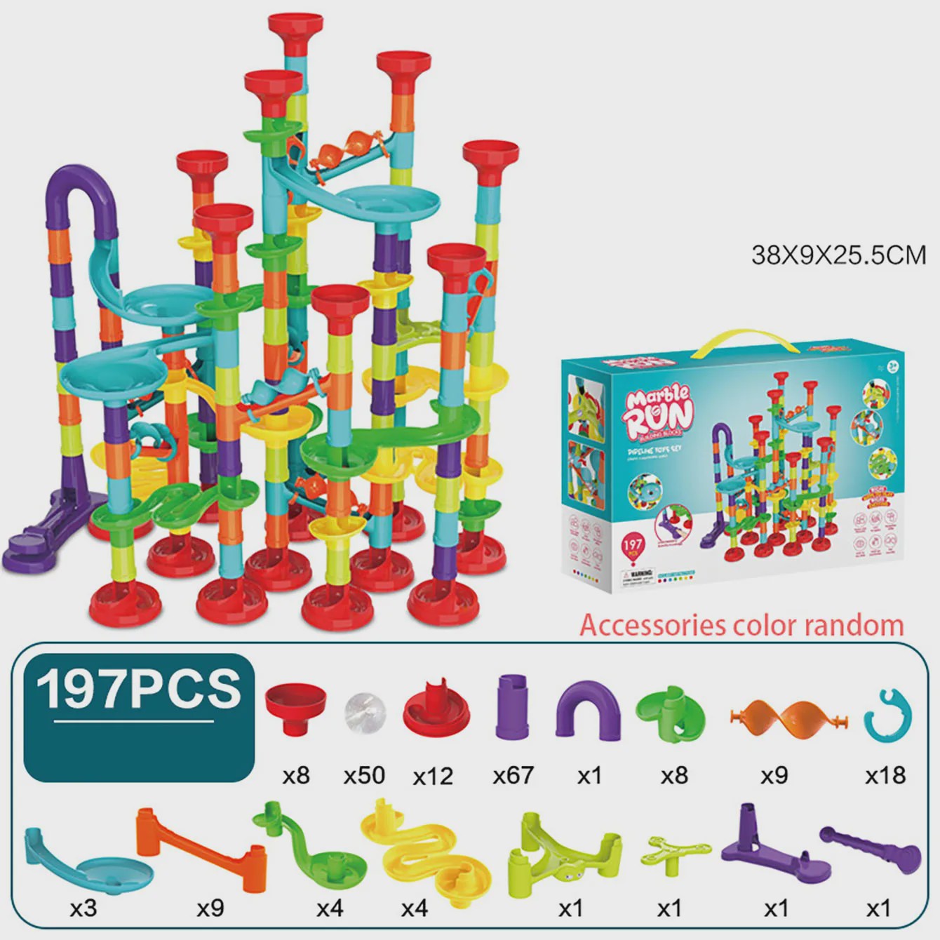Montessori Marble Run Bouwset - Interactief Educatief Speelgoed voor Kinderen