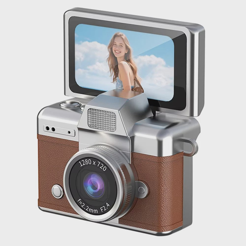 Ourlife Mini Retro Digitale Camera met 1.47 Inch Flip Screen & Sleutelhanger