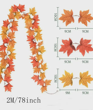 Kunstblad Slinger Esdoorn - Herfst Decoratie 2 Meter