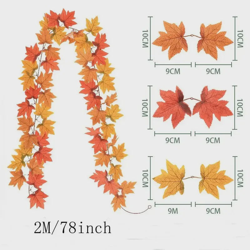 Kunstblad Slinger Esdoorn - Herfst Decoratie 2 Meter