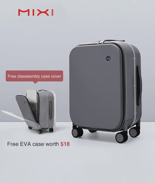 Mixi Aluminium Frame Koffer - Handbagage met Vooropening & 180° Opening