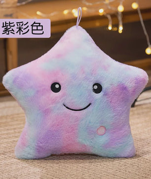Glow-in-the-dark Ster Pluche Kussen - Zacht Verlicht Speelgoed voor Kinderen & Decoratie