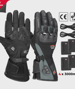KEMIMOTO Verwarmde Motorhandschoenen - Waterdicht, Oplaadbaar & Warm voor de Winter