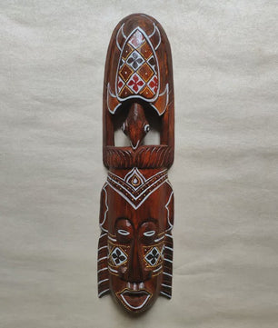 Handgesneden Afrikaans Houten Masker - Decoratieve Muurdecoratie met Tribale Kunst (50cm)