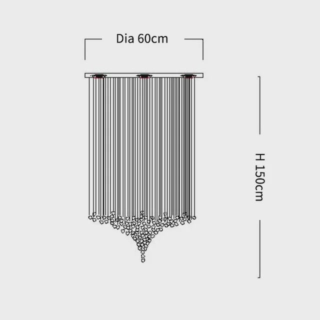 Luxe Kristallen LED Plafondlamp - Moderne Hanglamp voor Trappenhuis, Hal & Woonkamer