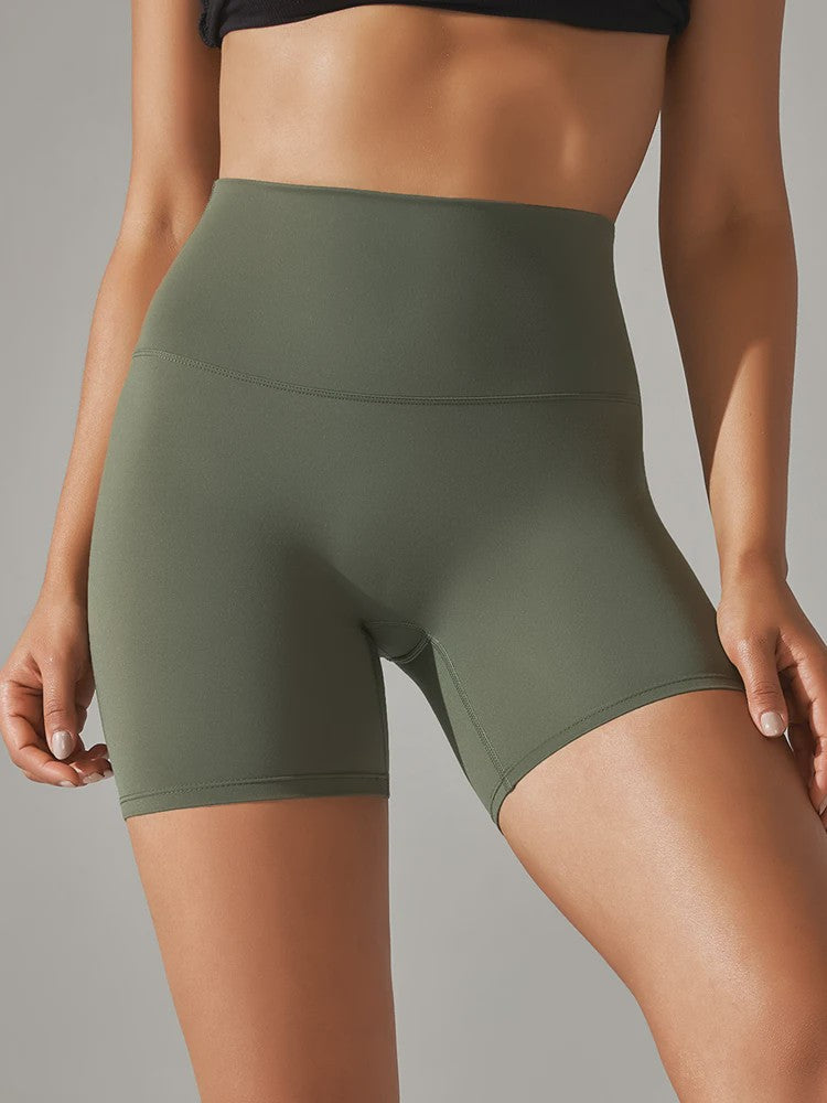 Dames Sportshorts Hoge Taille Squat Proof - Sneldrogend voor Yoga, Fitness & Fietsen
