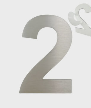 RVS Huisnummer 76mm of 152mm - Modern Zilverkleurig Adresbord