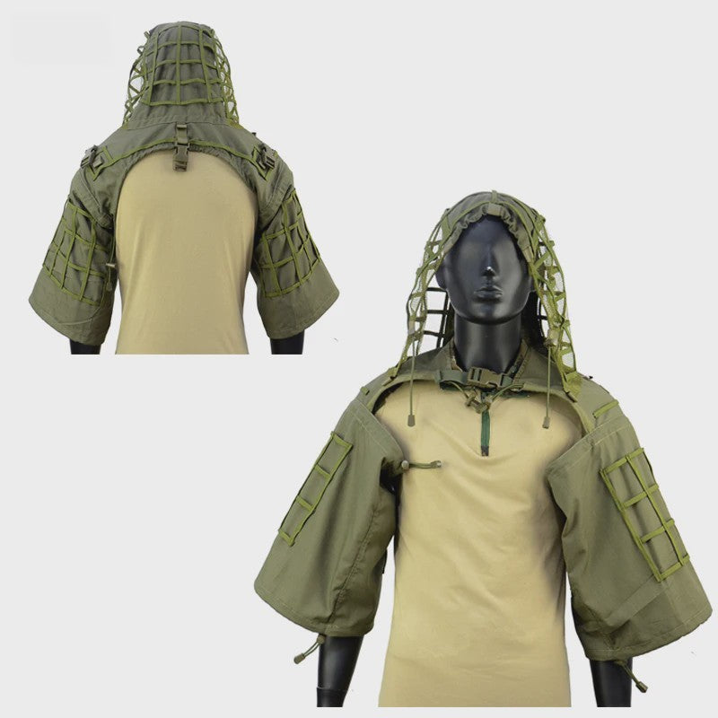 Ademende Ghillie Suit Cape - Camouflage Basis voor Jacht, Airsoft & Paintball