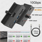 Aluminium USB 3.0/3.2 Hub met Clip: 5Gbps/10Gbps Docking Station voor Monitor & Bureau