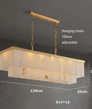 Luxe Marmer LED Kroonluchter Goud/Chroom - Dimbaar