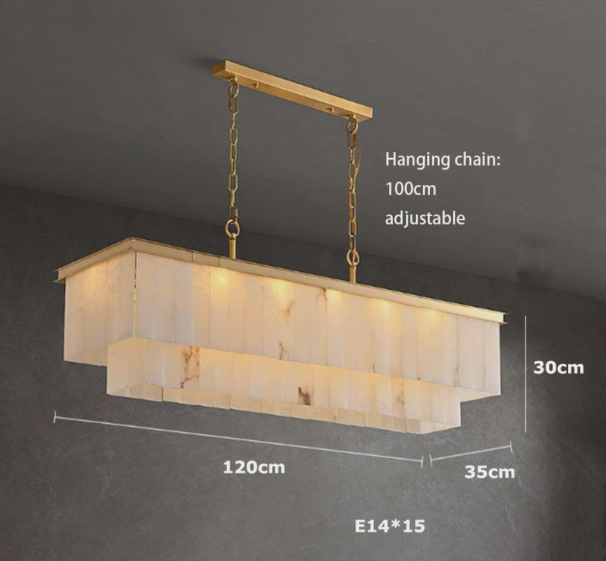 Luxe Marmer LED Kroonluchter Goud/Chroom - Dimbaar