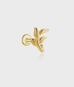 925 Sterling Zilveren Kolibrie Oorbellen Dames - 18K Goudkleurig Platte Achterkant Studs