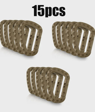 Tactische D-vormige Plastic Karabijnhaak - Set van 5, 10, 15 of 20 stuks - Outdoor & Camping Gear