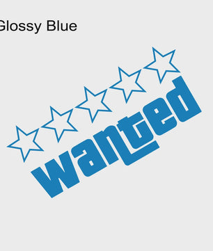 Wanted Vinyl Sticker Set - GTA Stijl Decals voor Auto, Motor & Laptop