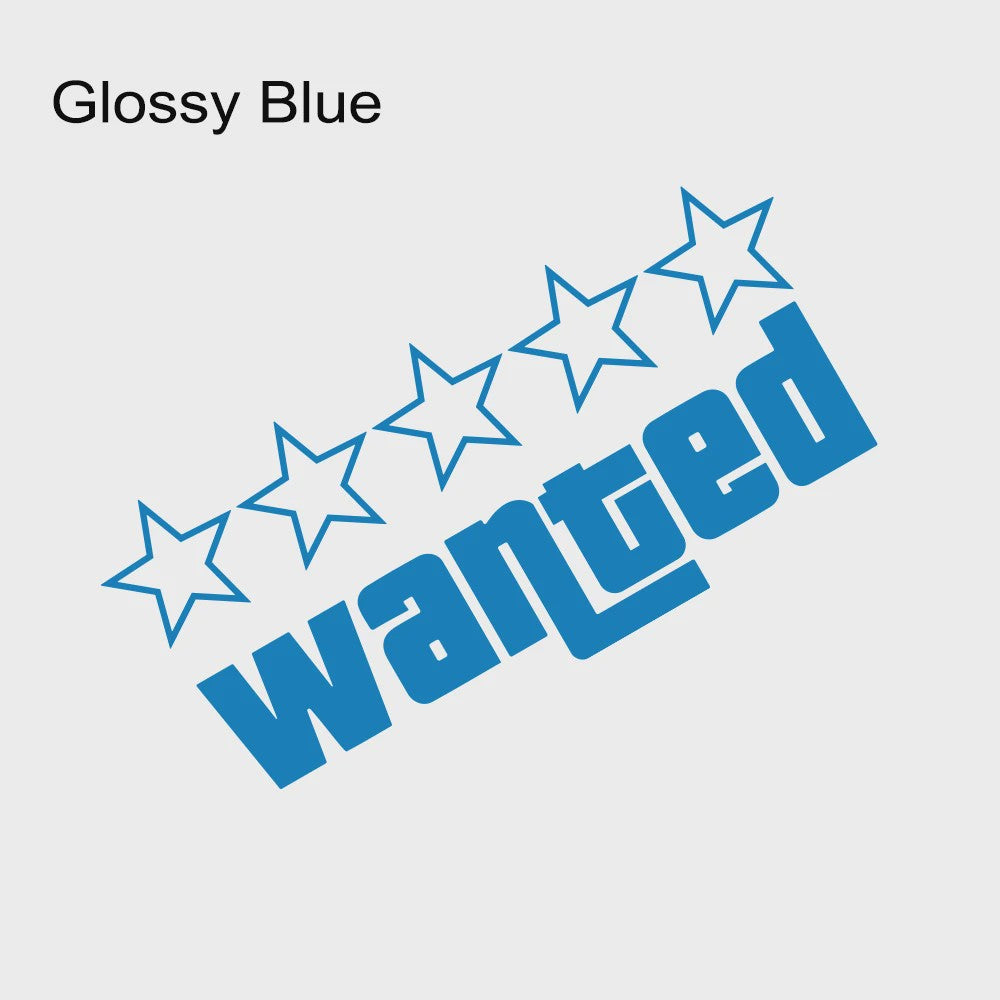 Wanted Vinyl Sticker Set - GTA Stijl Decals voor Auto, Motor & Laptop