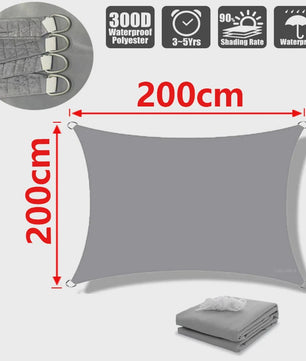 Waterdicht UV-bestendig Schaduwdoek 300D Polyester - Zonwering voor Tuin, Terras & Auto