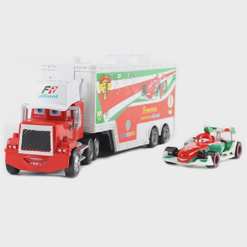 Cars Lightning McQueen Container Vrachtwagen Speelgoed - Alloy Diecast Model