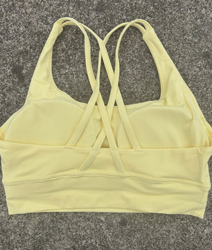 Comfortabele Sports BH met Push-Up Effect en Kruisbanden - Hoge Ondersteuning voor Yoga & Fitness