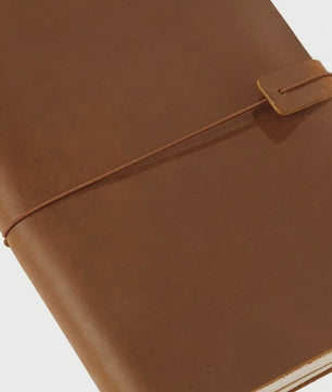 Moterm Vintage Leren Notitieboek - Handgemaakt, 100% Echt Leer, Hersluitbaar