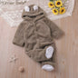 Schattige Baby Romper met Berenoren - Winter Jumpsuit voor Jongens & Meisjes