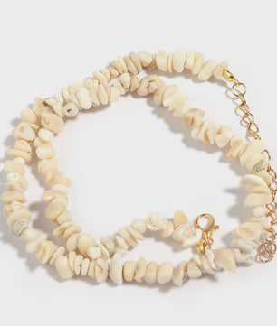 Unieke Natuursteen Choker Ketting - Onregelmatige Kristal & Aquamarijn Chips