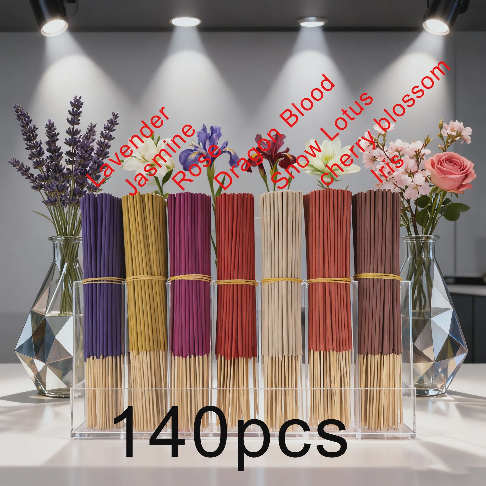 140 Geurkaarsen (7 Sets) - Diverse Aroma's voor Ontspanning en Sfeer