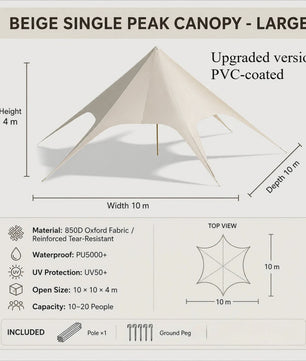 Luxe Ster Tent - Waterdicht, UV-bestendig voor Glamping, Feesten & Evenementen